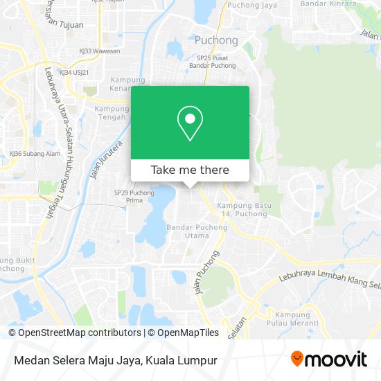 如何坐公交或捷运和轻快铁去puchong的medan Selera Maju Jaya
