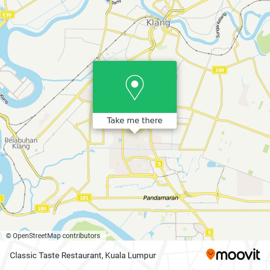 Classic Taste Restaurant map