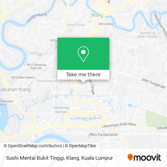 Peta Sushi Mentai Bukit Tinggi, Klang