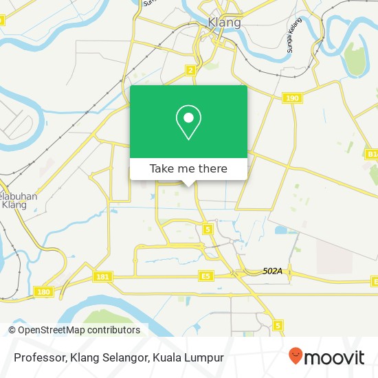 Professor, Klang Selangor map