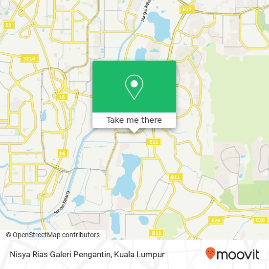 Peta Nisya Rias Galeri Pengantin, Jalan Kekwa 3 / 1 47100 Puchong Selangor