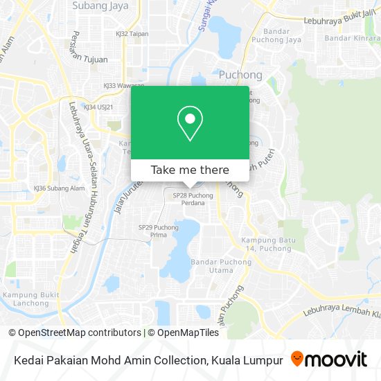 Peta Kedai Pakaian Mohd Amin Collection