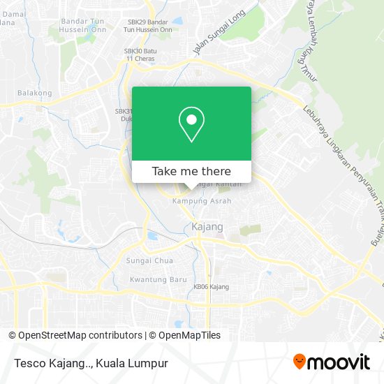Tesco Kajang.. map