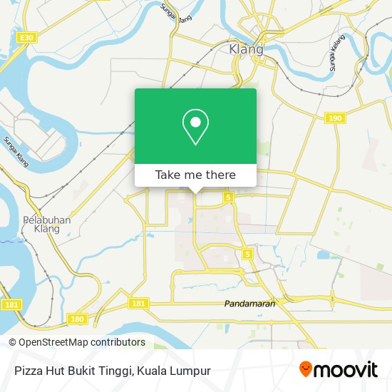 Pizza Hut Bukit Tinggi map