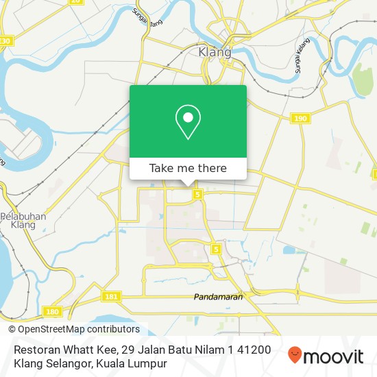 Restoran Whatt Kee, 29 Jalan Batu Nilam 1 41200 Klang Selangor map