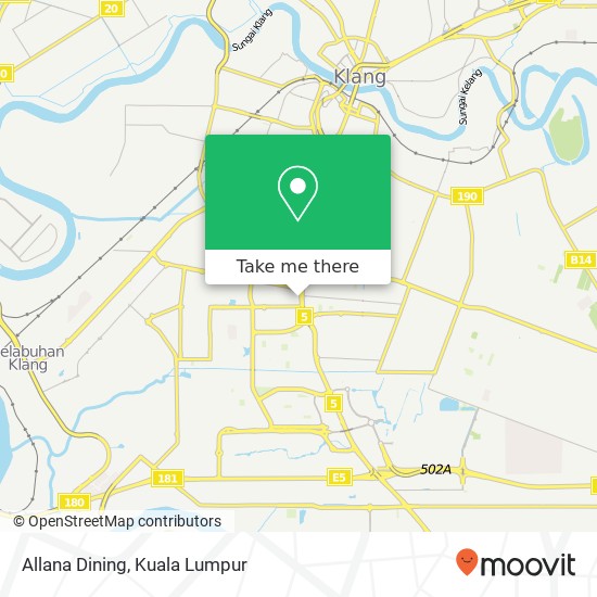 Peta Allana Dining, Jalan Bayu Tinggi 2 41200 Klang Selangor