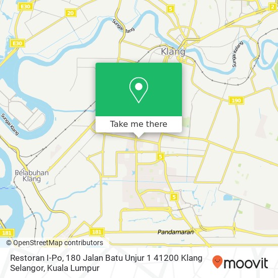 Restoran I-Po, 180 Jalan Batu Unjur 1 41200 Klang Selangor map