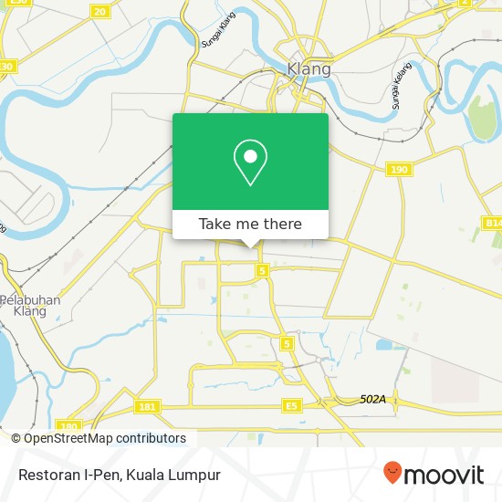 Peta Restoran I-Pen, Jalan Bayu Tinggi 1 41200 Klang Selangor