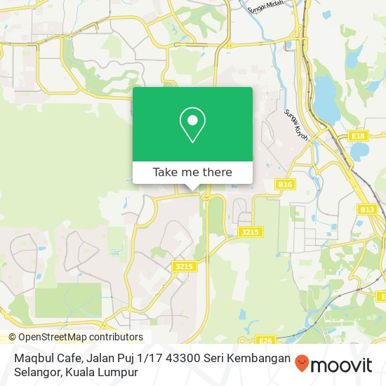 Peta Maqbul Cafe, Jalan Puj 1 / 17 43300 Seri Kembangan Selangor