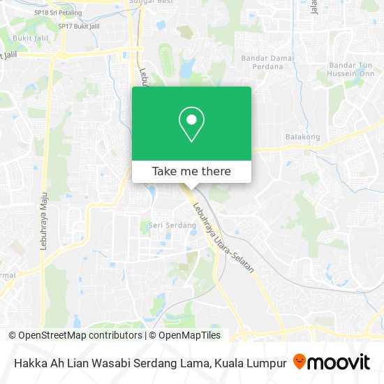 Peta Hakka Ah Lian Wasabi Serdang Lama