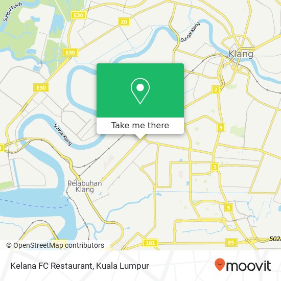 Peta Kelana FC Restaurant, Persiaran Raja Muda Musa 42000 Kelang Selangor