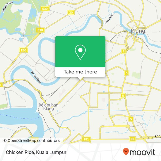 Peta Chicken Rice, Persiaran Raja Muda Musa 42000 Kelang Selangor