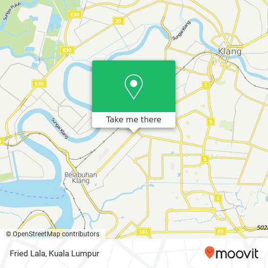 Peta Fried Lala, Persiaran Raja Muda Musa 42000 Kelang Selangor