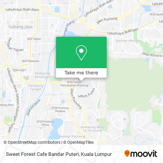 Sweet Forest Cafe Bandar Puteri map