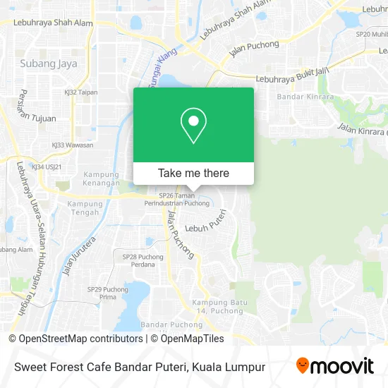 Sweet Forest Cafe Bandar Puteri map