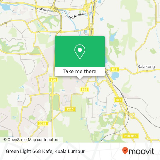 Green Light 668 Kafe, Jalan BS 4 / 2 43300 Seri Kembangan Selangor map