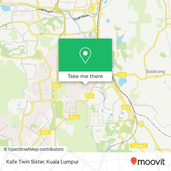 Peta Kafe Twin Sister, 43300 Seri Kembangan Selangor