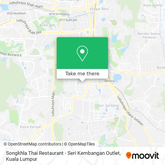 Songkhla Thai Restaurant - Seri Kembangan Outlet map