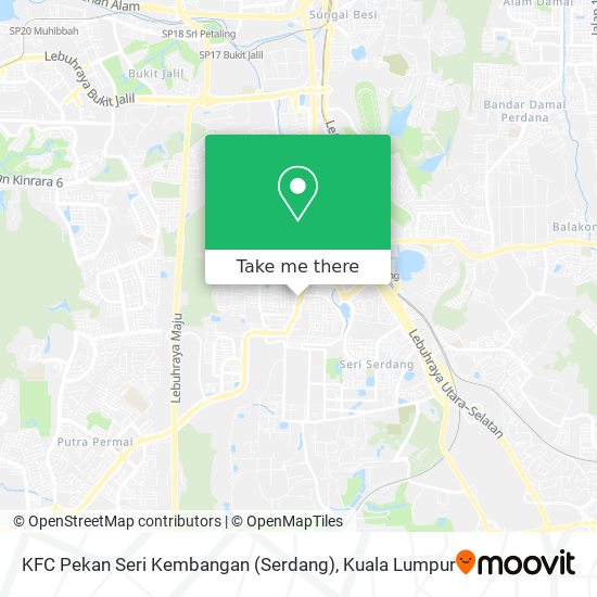 Peta KFC Pekan Seri Kembangan (Serdang)