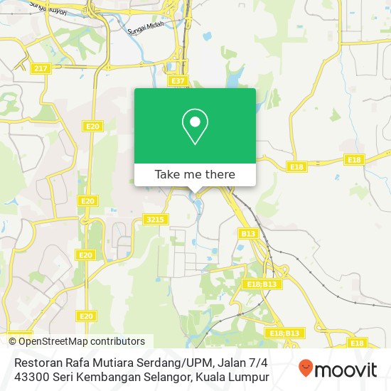 Peta Restoran Rafa Mutiara Serdang / UPM, Jalan 7 / 4 43300 Seri Kembangan Selangor