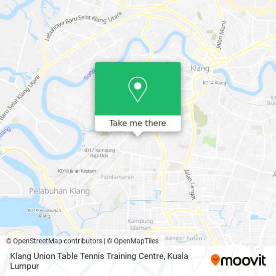 Klang Union Table Tennis Training Centre map