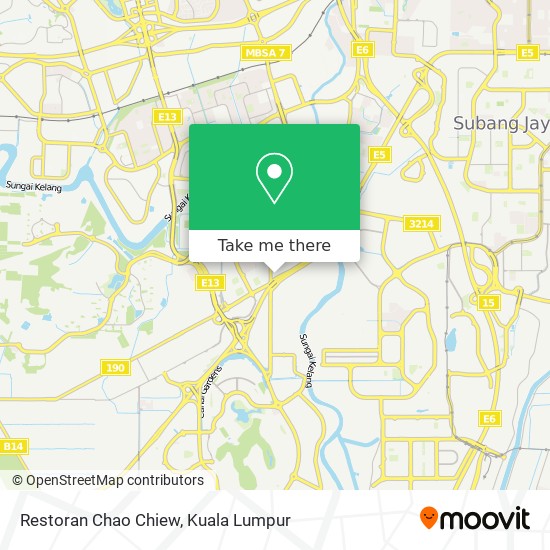 Peta Restoran Chao Chiew