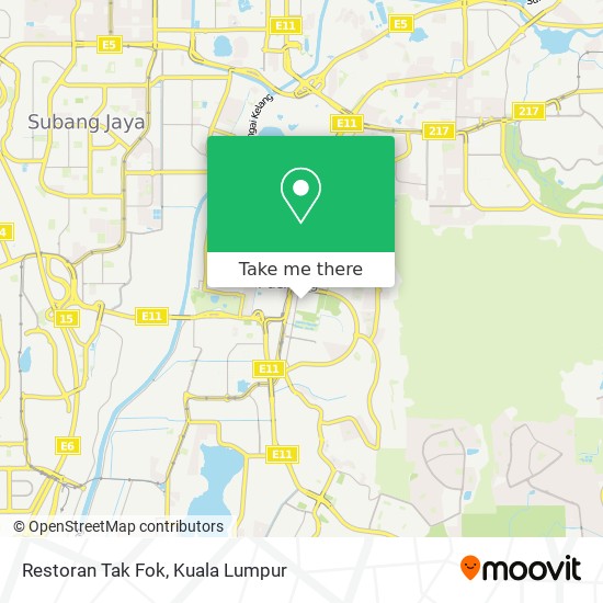 Restoran Tak Fok map