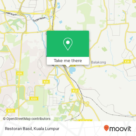 Restoran Basil, Jalan Sungai Besi Dagang 4 / 3 43300 Seri Kembangan Selangor map