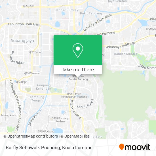 Barfly Setiawalk Puchong map