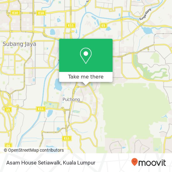 Asam House Setiawalk, Persiaran Wawasan 47100 Puchong Selangor map