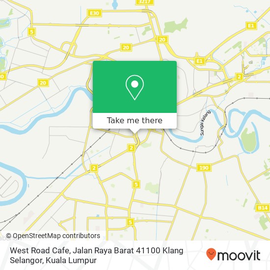 West Road Cafe, Jalan Raya Barat 41100 Klang Selangor map