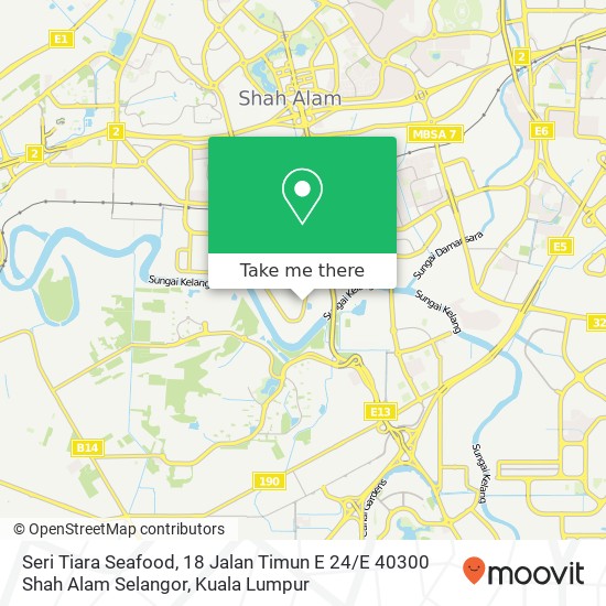 Seri Tiara Seafood, 18 Jalan Timun E 24 / E 40300 Shah Alam Selangor map