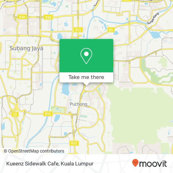 Peta Kueenz Sidewalk Cafe, 48 Jalan Bandar 2 47100 Puchong Selangor