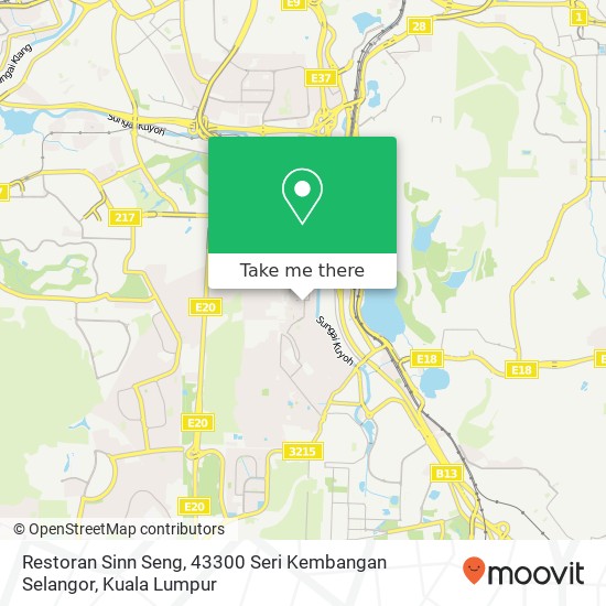 Peta Restoran Sinn Seng, 43300 Seri Kembangan Selangor