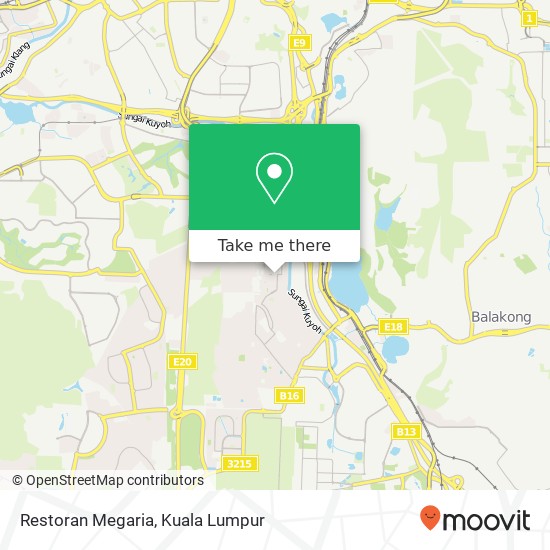 Restoran Megaria, 43300 Seri Kembangan Selangor map