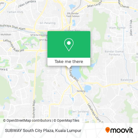 Peta SUBWAY South City Plaza