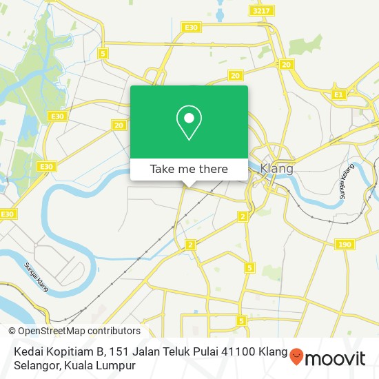 Kedai Kopitiam B, 151 Jalan Teluk Pulai 41100 Klang Selangor map