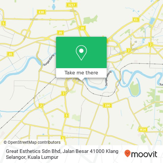Peta Great Esthetics Sdn Bhd, Jalan Besar 41000 Klang Selangor