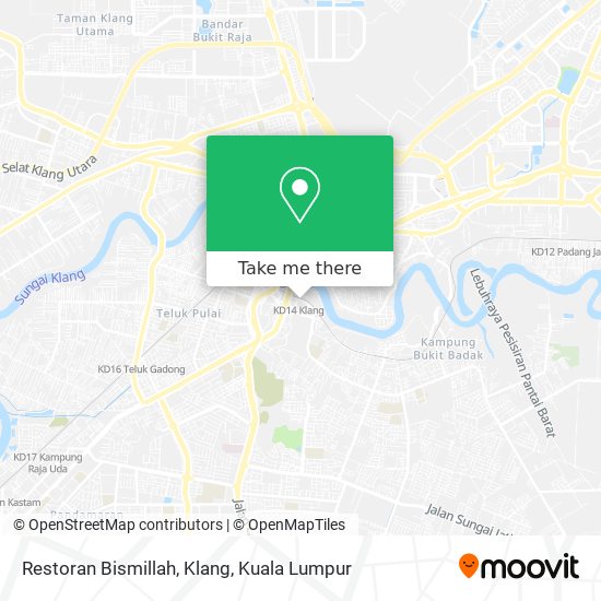Peta Restoran Bismillah, Klang