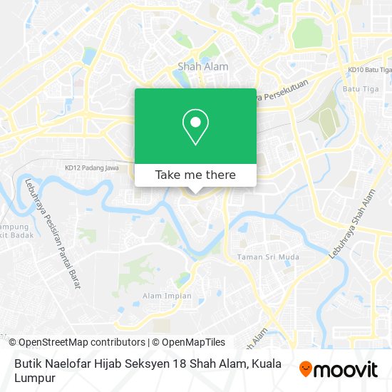 Butik Naelofar Hijab Seksyen 18 Shah Alam map