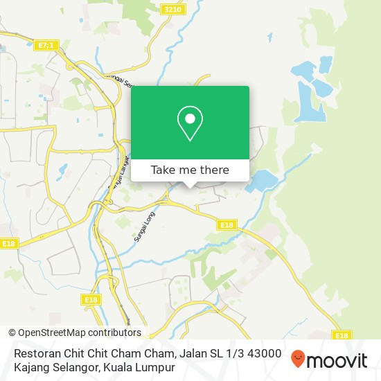 Restoran Chit Chit Cham Cham, Jalan SL 1 / 3 43000 Kajang Selangor map