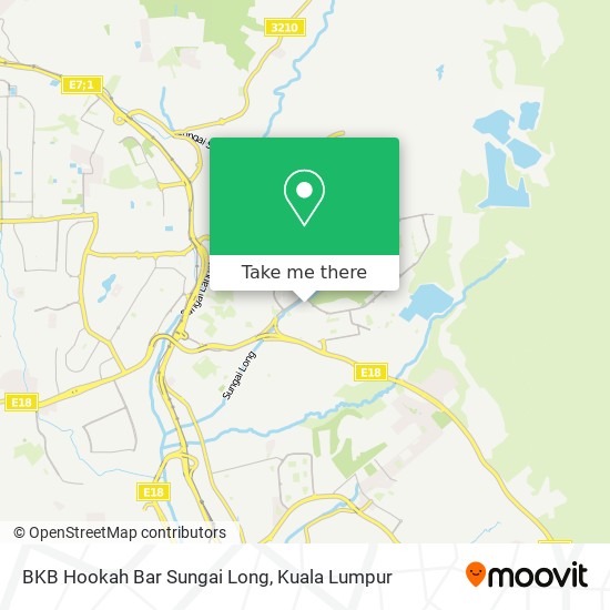 BKB Hookah Bar Sungai Long map