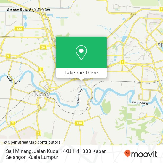 Peta Saji Minang, Jalan Kuda 1 / KU 1 41300 Kapar Selangor