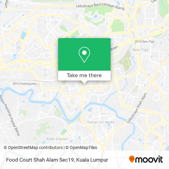 Food Court Shah Alam Sec19 map