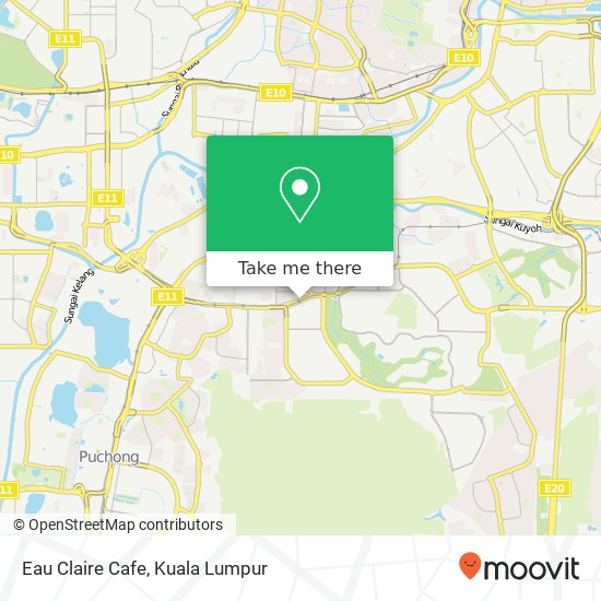 Peta Eau Claire Cafe, Lebuhraya Bukit Jalil 47100 Puchong Selangor