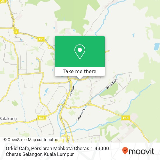 Orkid Cafe, Persiaran Mahkota Cheras 1 43000 Cheras Selangor map