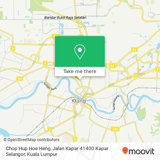 Chop Hup Hoe Heng, Jalan Kapar 41400 Kapar Selangor map