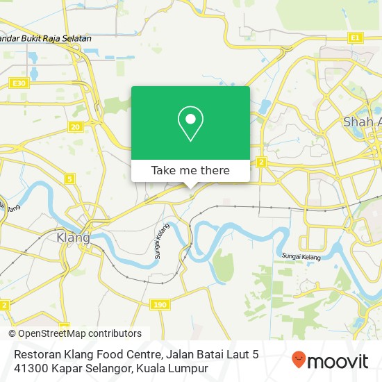 Peta Restoran Klang Food Centre, Jalan Batai Laut 5 41300 Kapar Selangor