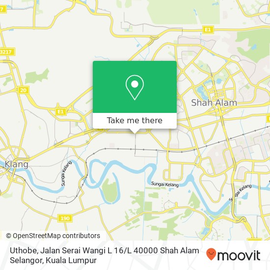 Peta Uthobe, Jalan Serai Wangi L 16 / L 40000 Shah Alam Selangor