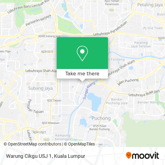 Peta Warung Cikgu USJ 1